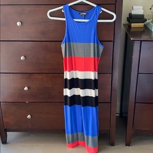 Express Multicolor Striped Midi Dress